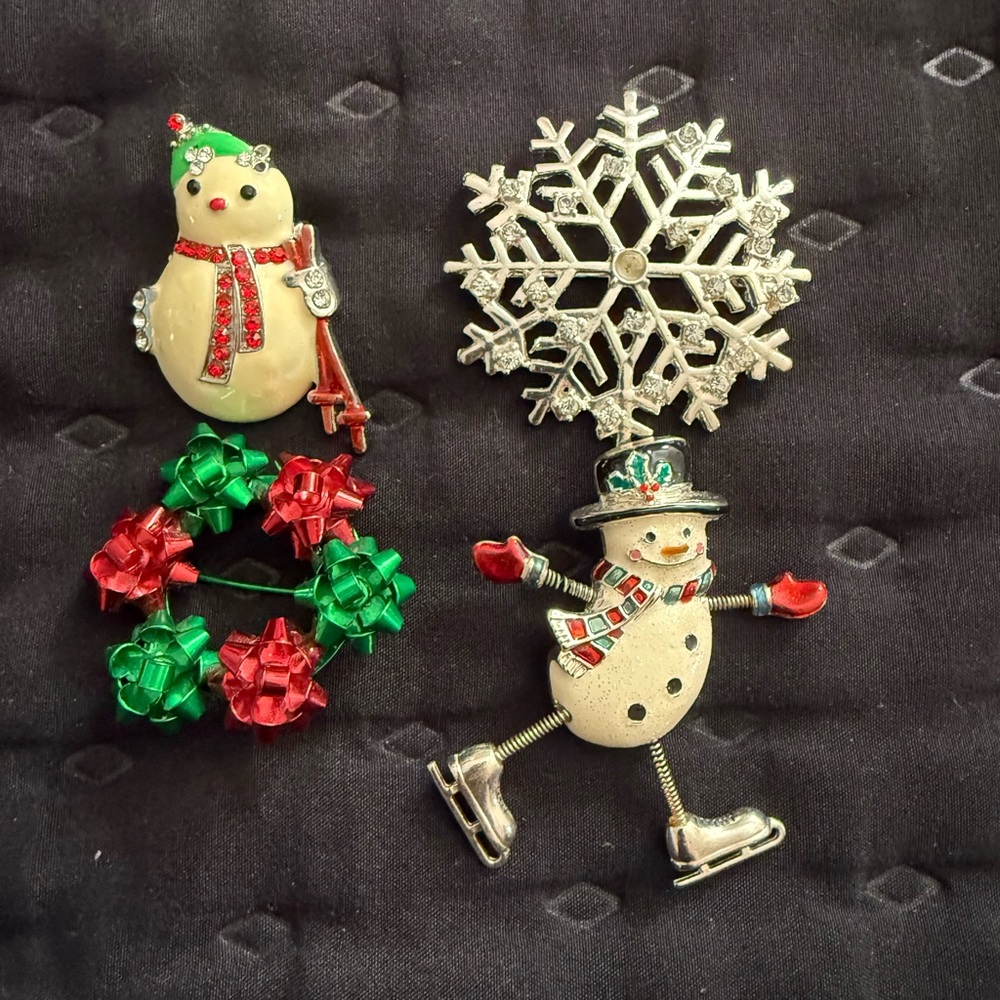 Holiday Brooch Set